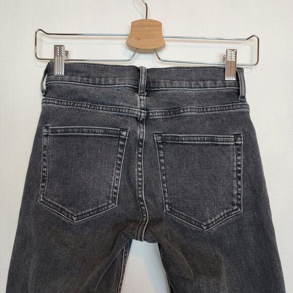 Everlane Mid-Rise Washed Black Stretch Jeans – Size 24 Tall / Long - Picture 6 of 11